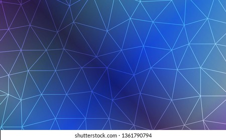 Low poly layout. Decorative design For interior wallpaper, smart design, fashion print. Vector illustration. Creative gradient color.
