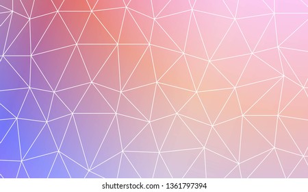 Low poly layout. Decorative design For interior wallpaper, smart design, fashion print. Vector illustration. Creative gradient color.