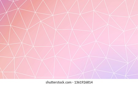 Low poly layout. Decorative design For interior wallpaper, smart design, fashion print. Vector illustration. Creative gradient color.