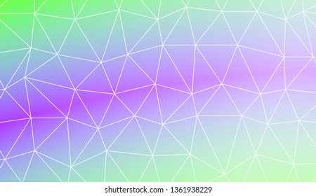 Low poly layout. Decorative design For interior wallpaper, smart design, fashion print. Vector illustration. Creative gradient color.