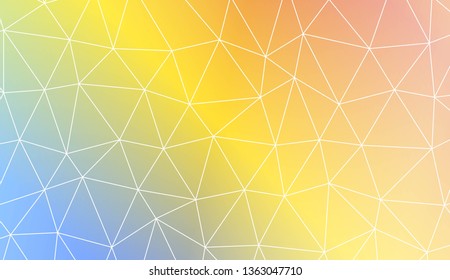 Low poly layout. Decorative design For interior wallpaper, smart design, fashion print. Vector illustration. Creative gradient color.