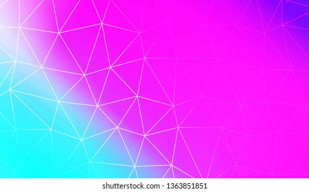 Low poly layout. Decorative design For interior wallpaper, smart design, fashion print. Vector illustration. Creative gradient color.