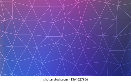 Low poly layout. Decorative design For interior wallpaper, smart design, fashion print. Vector illustration. Creative gradient color.