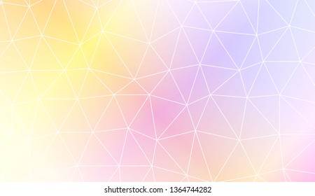 Low poly layout. Decorative design For interior wallpaper, smart design, fashion print. Vector illustration. Creative gradient color.