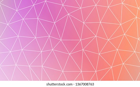Low poly layout. Decorative design For interior wallpaper, smart design, fashion print. Vector illustration. Creative gradient color.