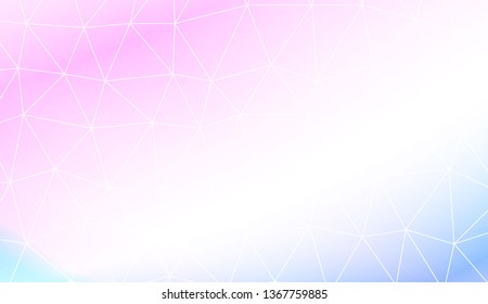 Low poly layout. Decorative design For interior wallpaper, smart design, fashion print. Vector illustration. Creative gradient color.