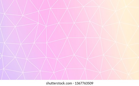 Low poly layout. Decorative design For interior wallpaper, smart design, fashion print. Vector illustration. Creative gradient color.