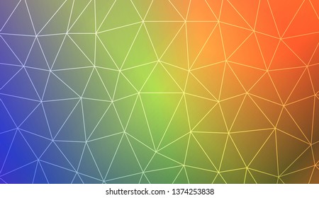 Low poly layout. Decorative design For interior wallpaper, smart design, fashion print. Vector illustration. Creative gradient color.
