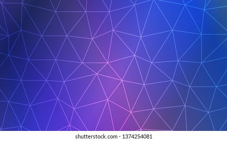 Low poly layout. Decorative design For interior wallpaper, smart design, fashion print. Vector illustration. Creative gradient color.