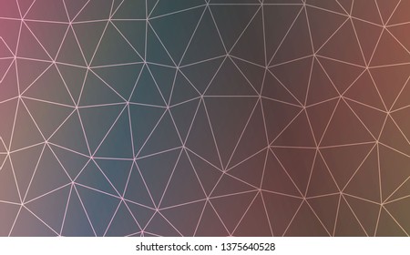 Low poly layout. Decorative design For interior wallpaper, smart design, fashion print. Vector illustration. Creative gradient color.