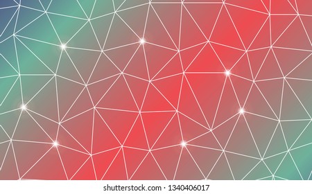 Low poly layout. For modern interior design, fashion print. Vector illustration. Creative gradient color