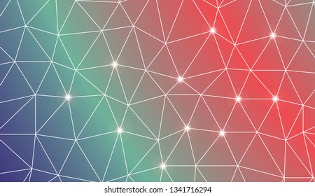 Low poly layout. For modern interior design, fashion print. Vector illustration. Creative gradient color