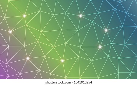 Low poly layout. For modern interior design, fashion print. Vector illustration. Creative gradient color