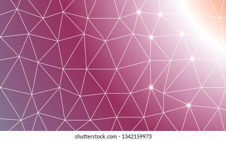 Low poly layout. For modern interior design, fashion print. Vector illustration. Creative gradient color