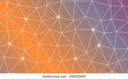 Low poly layout. For modern interior design, fashion print. Vector illustration. Creative gradient color
