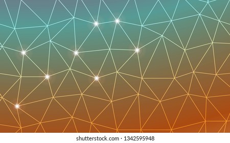 Low poly layout. For modern interior design, fashion print. Vector illustration. Creative gradient color