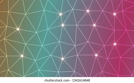 Low poly layout. For modern interior design, fashion print. Vector illustration. Creative gradient color