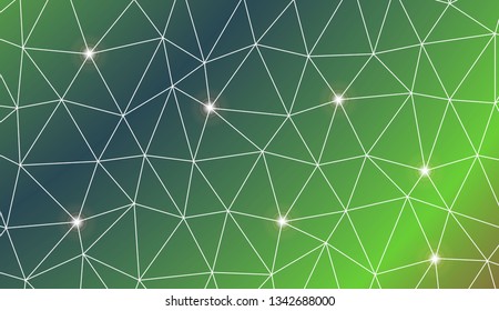 Low poly layout. For modern interior design, fashion print. Vector illustration. Creative gradient color