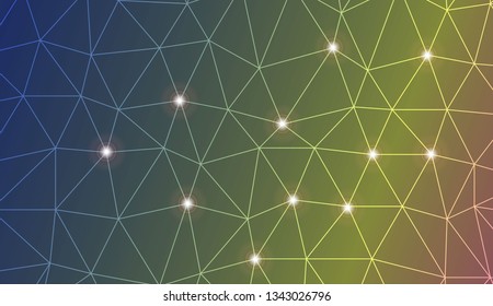 Low poly layout. For modern interior design, fashion print. Vector illustration. Creative gradient color