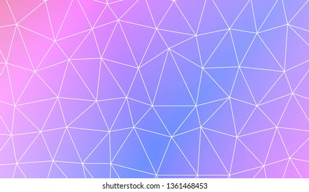 Low poly layout. For your idea, presentation, smart design Vector illustration. Creative gradient color