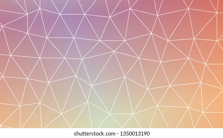 Low poly layout. For your wallpaper, advert, banner, poster. Vector illustration. Light Gradient Abstract Background