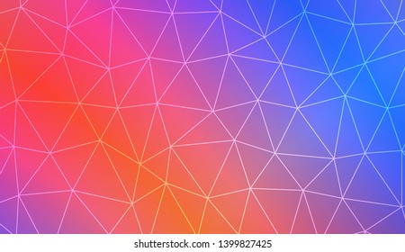 Low poly layout. For your wallpaper, advert, banner, poster. Vector illustration. Creative gradient color. 