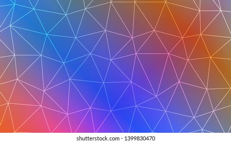 Low poly layout. For your wallpaper, advert, banner, poster. Vector illustration. Creative gradient color. 