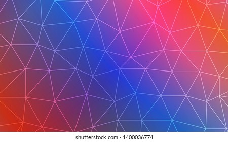 Low poly layout. For your wallpaper, advert, banner, poster. Vector illustration. Creative gradient color. 
