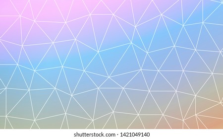 Low poly layout. For your wallpaper, advert, banner, poster. Vector illustration. Creative gradient color. 