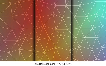 Low poly layout. For your wallpaper, advert, banner, poster. Vector illustration. Creative gradient color. 