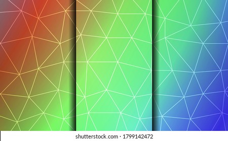 Low poly layout. For your wallpaper, advert, banner, poster. Vector illustration. Creative gradient color. 