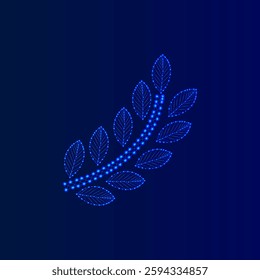 Low poly leaf icon vector design
