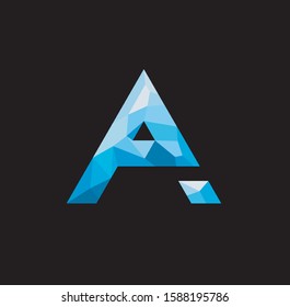 Low Poly Letter Ap Vector Logo Download