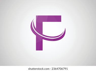 Low Poly and Letter F logo design template, Vector illustration