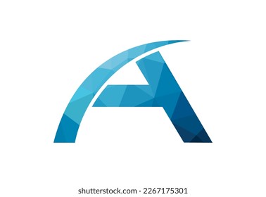 Plantilla de diseño de logotipo de letra A y polos bajos, ilustración vectorial
