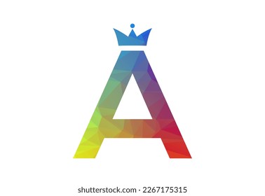 Plantilla de diseño de logotipo de letra A y polos bajos, ilustración vectorial
