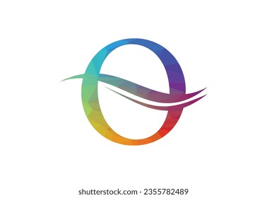 Plantilla de diseño de logotipo de polos bajos y letras O, ilustración vectorial
