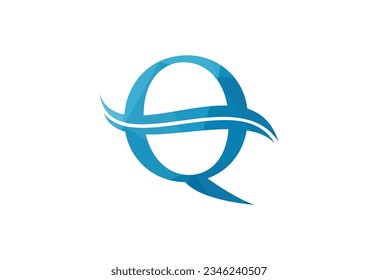 Plantilla de diseño de logotipo de polos bajos y letras Q, ilustración vectorial