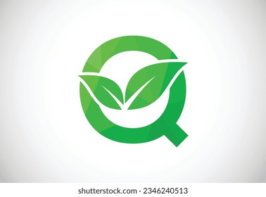Plantilla de diseño de logotipo de polos bajos y letras Q, ilustración vectorial