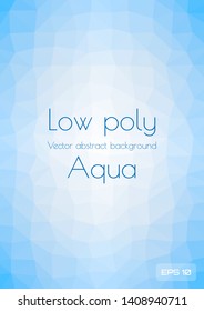 Low poly light blue abstract background vertical. Geometric triangulation consisting of triangles with space for text. Textured template. Vector illustration.