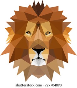 Low poly of lion face