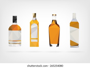Low Poly Liquor Bottles