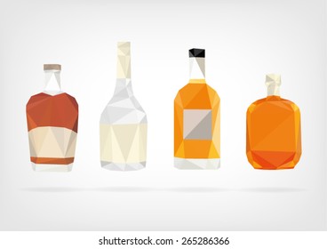 Low Poly Liquor Bottles