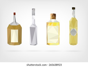 Low Poly Liquor Bottles