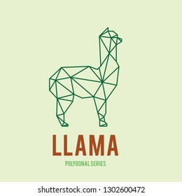 LOW POLY LLAMA POLYGONAL TRIANGULAR GEOMETRIC ILLUSTRATION