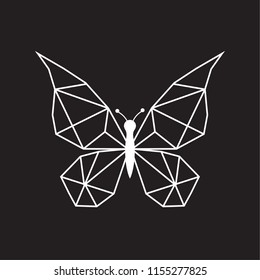 LOW POLY LOGO ICON SYMBOL TRIANGLE BUTTERFLY GEOMETRIC POLYGONAL eps