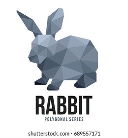 LOW POLY LOGO ICON SYMBOL RABBIT POLYGONAL