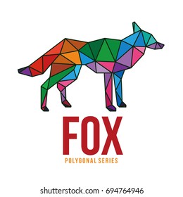 LOW POLY LOGO ICON SYMBOL FOX TRIANGLE POLYGONAL