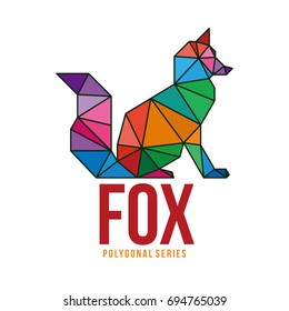 LOW POLY LOGO ICON SYMBOL FOX TRIANGLE POLYGONAL