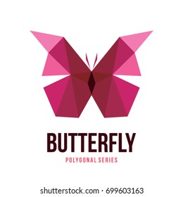 LOW POLY LOGO ICON SYMBOL TRIANGLE BUTTERFLY GEOMETRIC POLYGONAL 